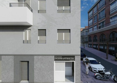 Rehabilitació energètica edifici pablo barcelona façana lateral